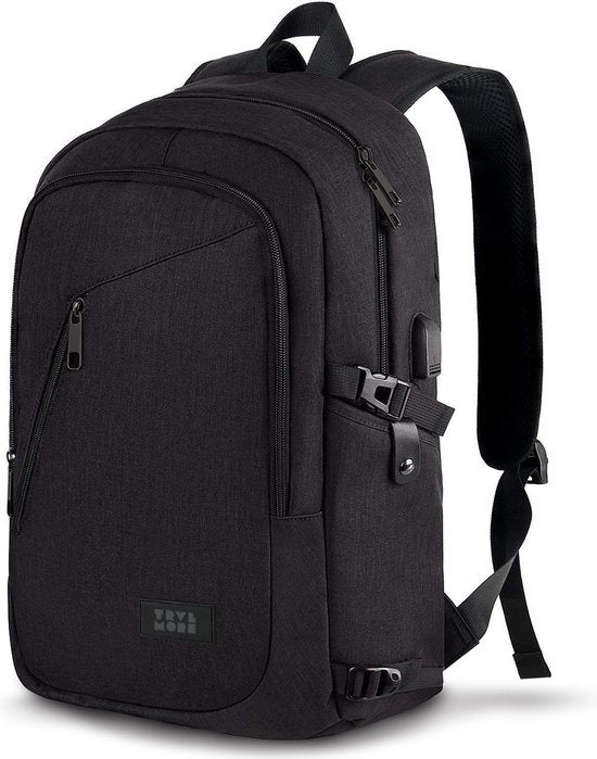 TRVLMORE Sac à dos - 25L - 15.6 inch - Sac à dos pour ordinateur portable - Sac d'école - Unisex - Splashproof Black
