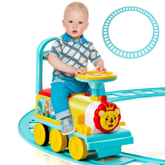 Train électrique pour enfants Coast 6V avec 16 rails pour les enfants de 3 ans et plus