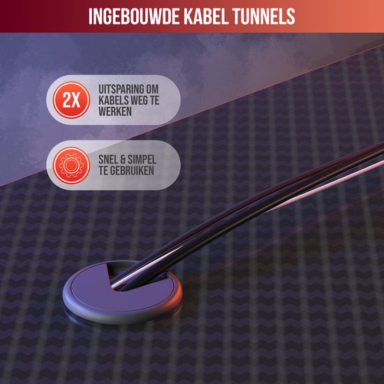 Avalo Gaming Desk - 120x60x75 CM - Pupitre de jeu - Table - Noir