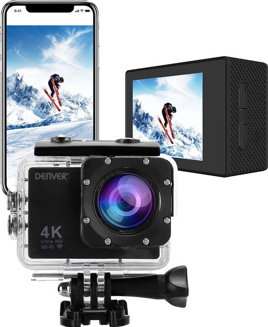 Caméra d'action Denver - Go Pro 4K - Etanche à 40 mètres - Wifi et application - Angle de vision 130 ? - ACK8062W