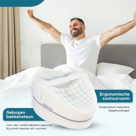 Coussin orthopédique pour genoux Urban State - Coussin ergonomique pour les jambes - Correction de la posture - Coussin pour le sommeil latéral