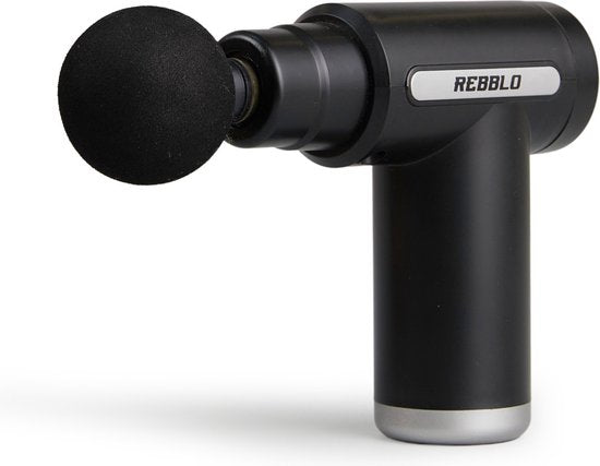 Pistolet de massage Rebblo - Appareil de massage sportif et relaxant - Pistolet de massage électrique - Pistolet de massage avec 6 vitesses et 4 boutons de massage - 24 W - 1800 mAh