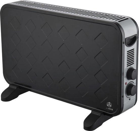 AirKing Radiateur convecteur électrique - 1250/2000 Watts - Radiateur convecteur électrique avec thermostat réglable - Radiateurs électriques - Noir
