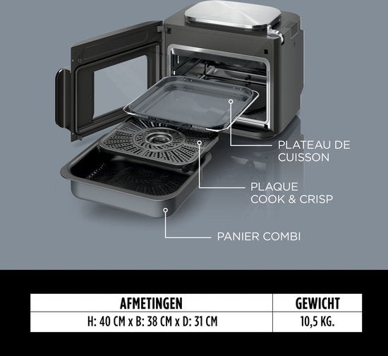 Multicuiseur, four et friteuse à air chaud Ninja Combi 12-en-1 - 12,5 litres - Repas complets en 15 minutes - SFP700EU