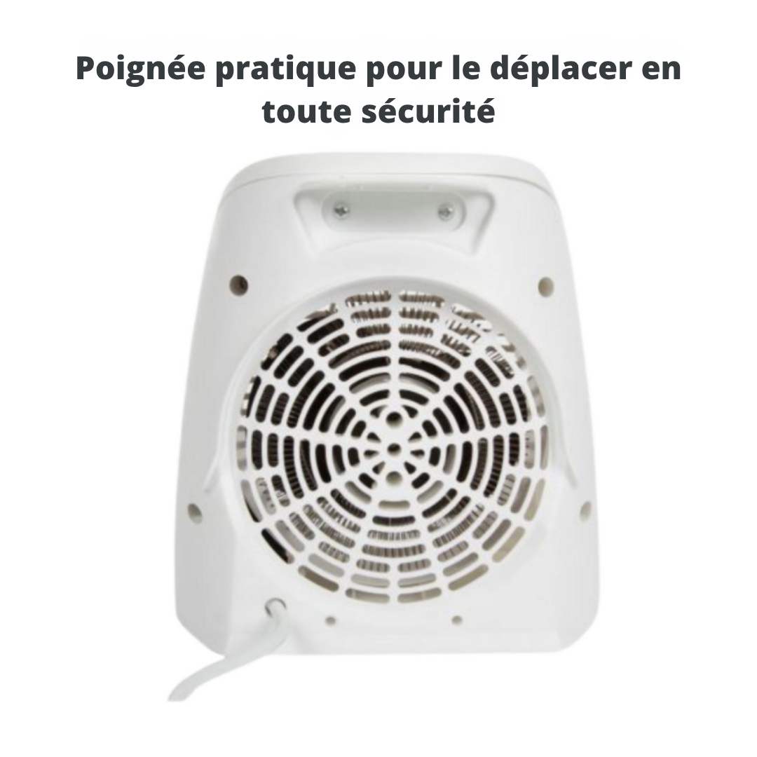 Radiateur soufflant Perel - 2000W - 21 × 15 × 22 cm - Jusqu'à 22 m² - Blanc