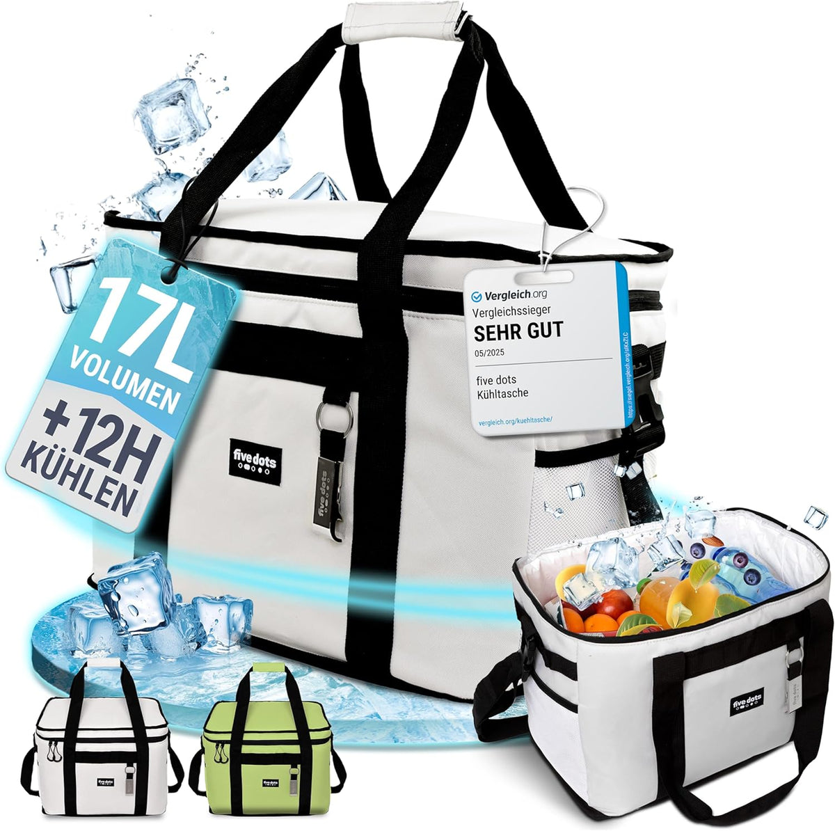 Sac isotherme Five Dots - 17L - Gris - 25 x 33 x 20 cm