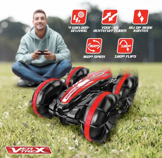 VERTREX RC Controllable Car - Voiture télécommandée - Racing Car Radiographic - Offroad télécommandable - Waterproof - Extra Battery