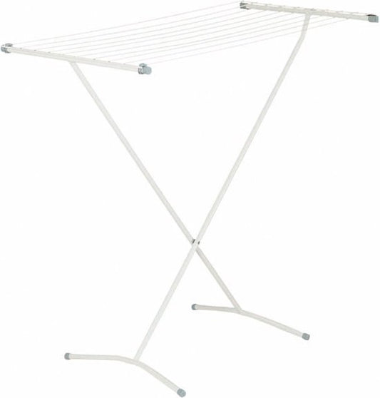BRASQ Séchoir vertical blanc - 8 mètres - Sèche-linge - Étagère à linge pliable - Étagère à linge verticale - Étagères de séchage - 90x53x83 cm