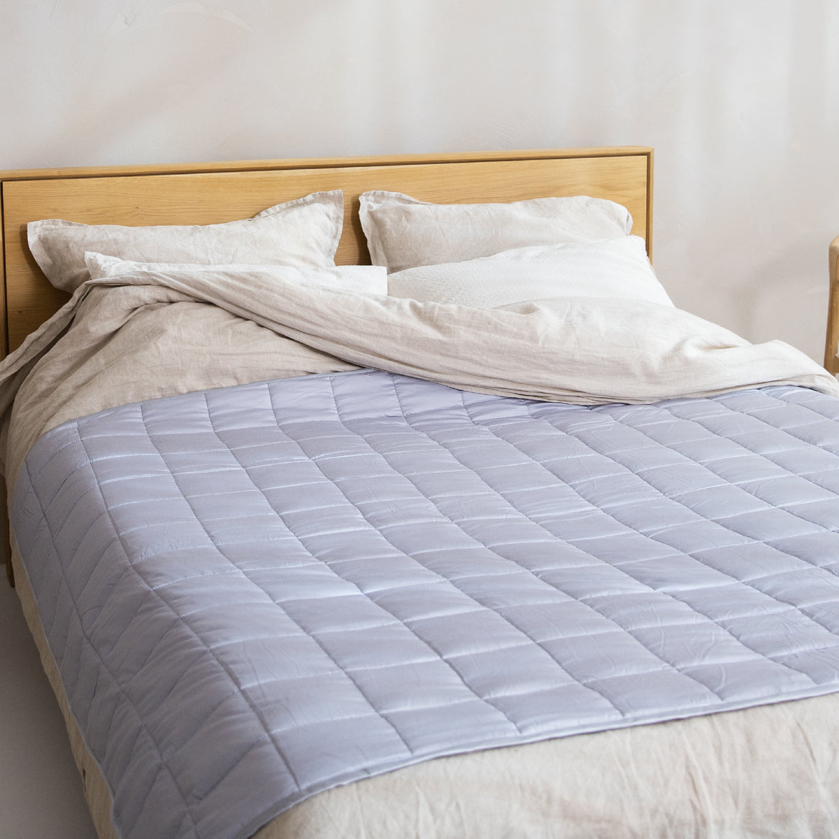 Litollo Weighted Blanket 8 kg - Couverture lestée - matériau durable en bambou - gris - 150x200cm