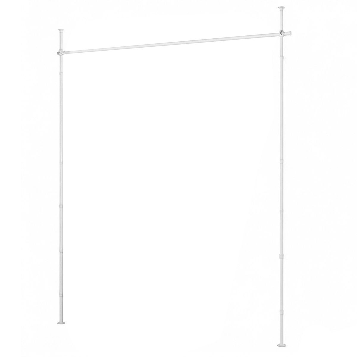Tringle à rideaux Coast pour paravent - sans perçage - réglable 120-314 x 73-183 cm - blanche