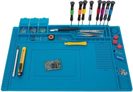 Velleman Tapis de soudure en silicone, 450 x 300 mm, bleu