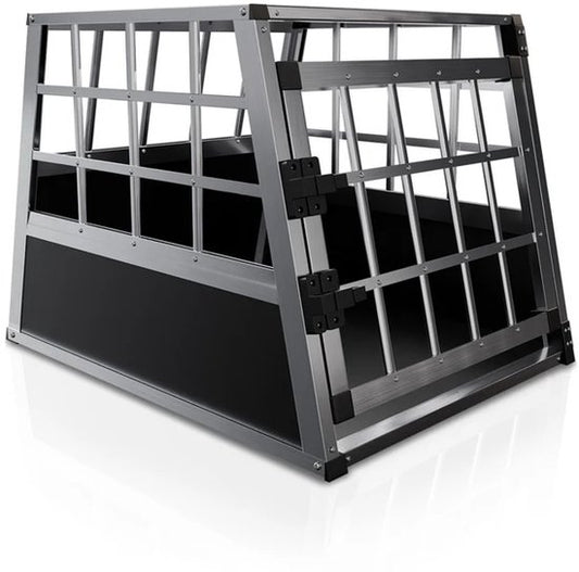 Boîte de transport pour chiens en aluminium - angle d'inclinaision de 75 degrés - taille M - noir/argent