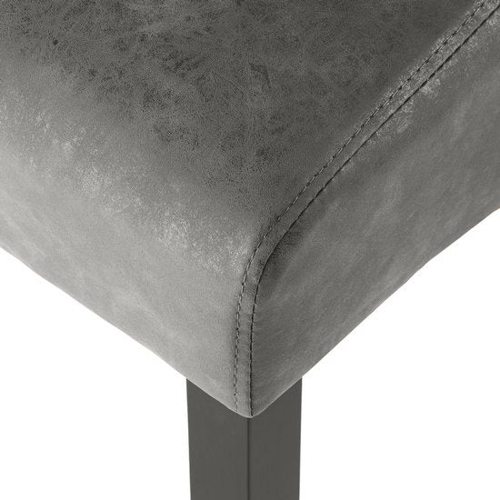 tectake® - 2 chaises de salle à manger avec assise ergonomique - gris marbré - 403627