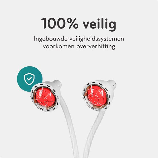 Soft & Silky Infrared Lamp 2 Heads - Rotative - Infrared - Therapy - Blanket - Lamp - Heating Panel - Heating