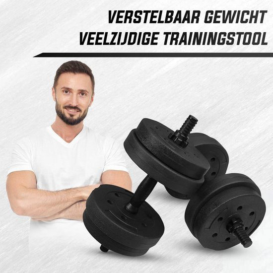 Fitby Dumbells - Haltères - Jeu de poids - Haltères réglables - Jeu d'haltères - Jeu d'haltères - 15 kg