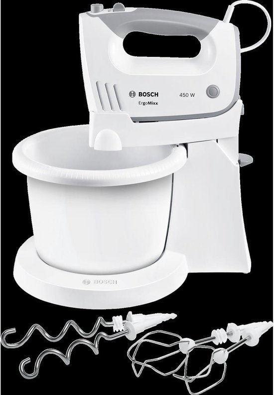 Bosch MFQ36460 ErgoMixx - Batteur à main - Bol inclus - 450 W - Blanc