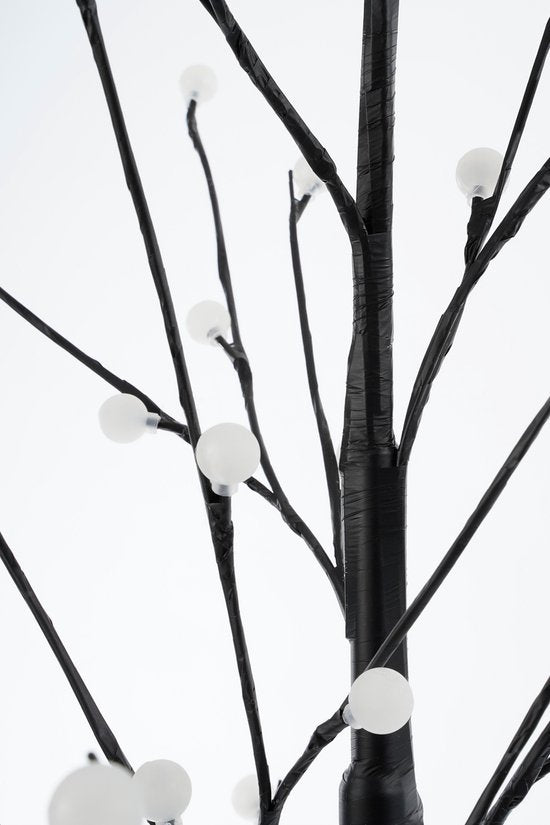 Luca Arbre à lumière avec éclairage LED blanc classique - H150 x Ø80 cm - Métal - Noir