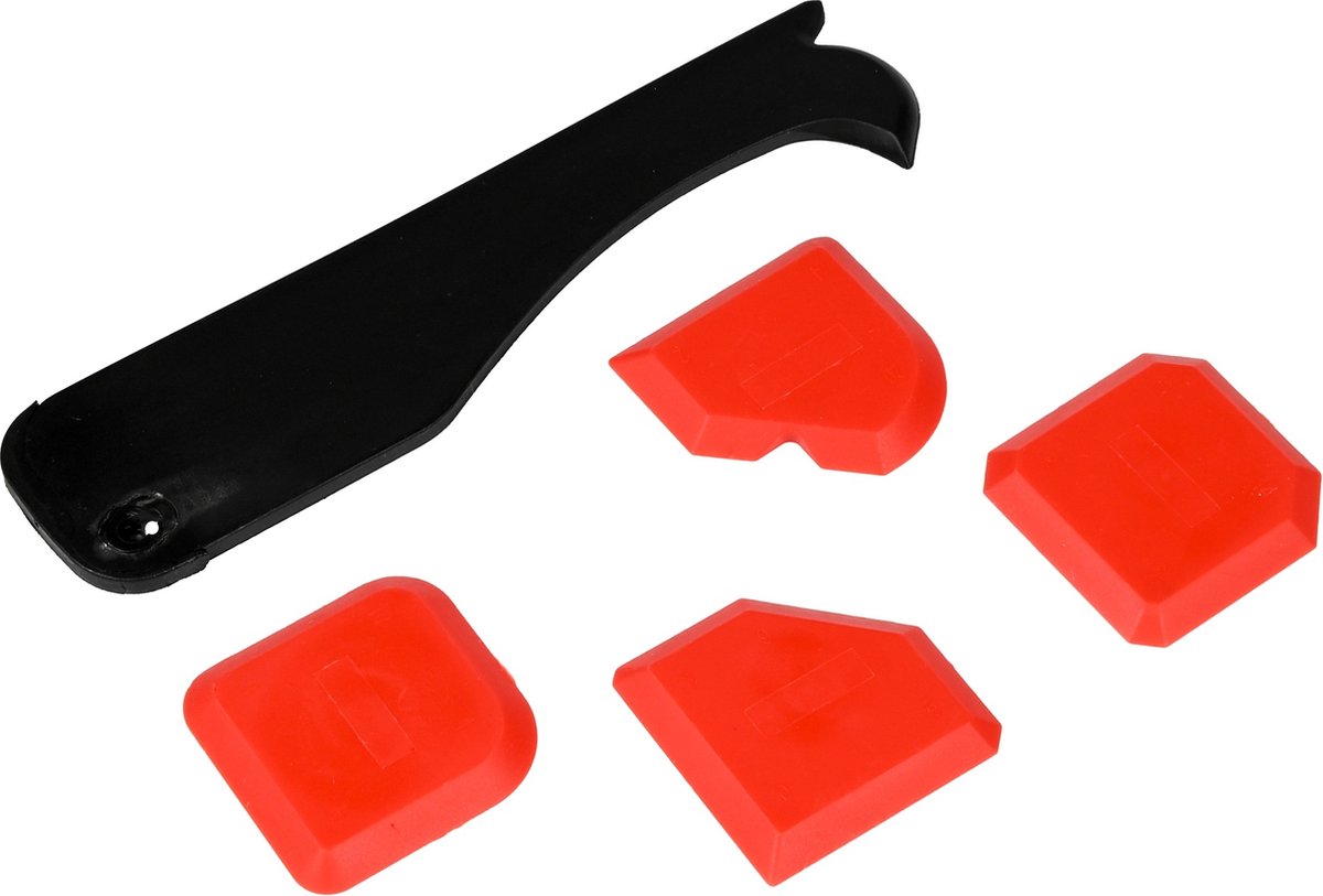 Onetools set de spatules et d'écarteurs de joints 5 pièces - silicone pour lisser les joints - gris - 2 à 20 mm