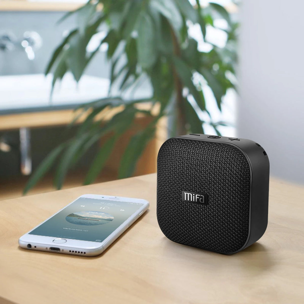 Enceinte Bluetooth Mifa A1 - Mini enceinte stéréo sans fil - Étanche - Mains libres - 85 × 46 × 86 mm - Noir