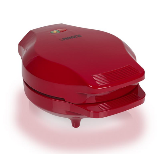 Gaufrier Princess 132471 - Gaufres à bulles - Ø 18 cm - 1 000 W - Rouge
