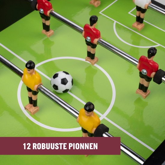 Umbro Table Soccer - Modèle de table - avec 12 joueurs - 2 mini ballons de football inclus - Jeu de football de table - Noir