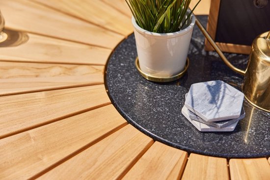 Table de jardin ronde Hartman Provence 150 cm - Teck naturel