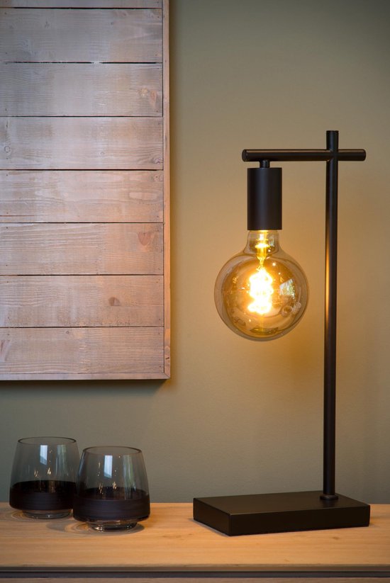 Lucide LEANNE - Lampe de table - 1xE27 - Noir