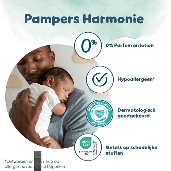 Couches Pampers Harmonie, taille 2 (4-8 kg), 116 pièces