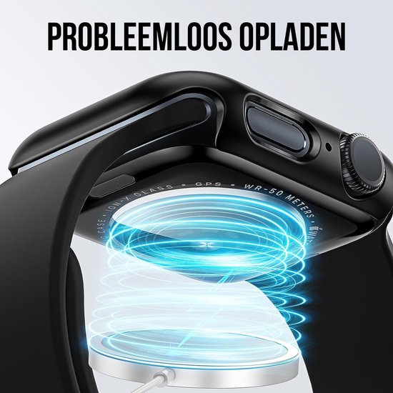 Coque pour Apple Watch Series 4 / 5 / 6 / SE - 40 mm Screen Protector - 2 Pieces - Full Cover Hard Case - Black