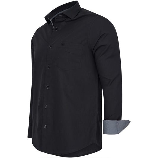 Cappuccino Italia - Chemise homme Uni - Noir - Taille XXL