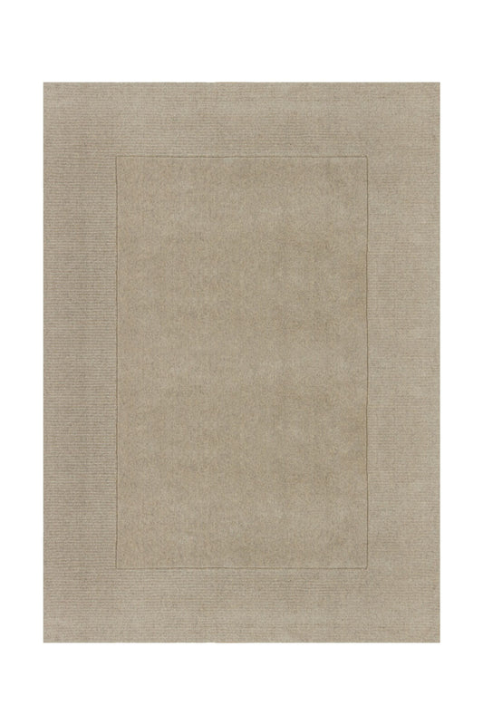 Tapis Flair Rugs TEXTURED WOOL BORDER - Ivory 160x230 cm 100% Laine