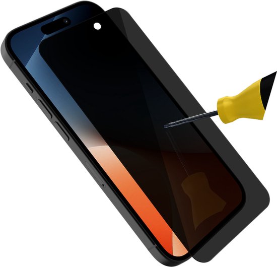 Behello Protecteur d'écran Privacy iPhone 16 Pro - Verre Privacy
