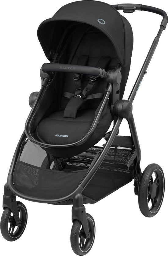 Landau Maxi-Cosi Zelia³ - Essential Black (châssis noir + cuir noir)