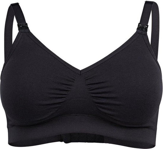 Soutien-gorge Medela Keep Cool Ultra - Soutien-gorge d'allaitement sans coutures - Soutien-gorge de grossesse avec 6 zones respirantes - Tissu Soft Touch – Confortable et offrant un bon maintien - Noir - Taille L