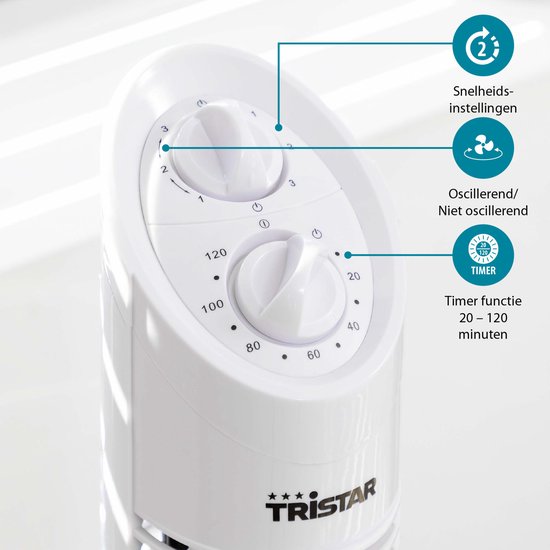 Ventilateur colonne Tristar VE-5905 – 73 centimètres – Fonction minuterie