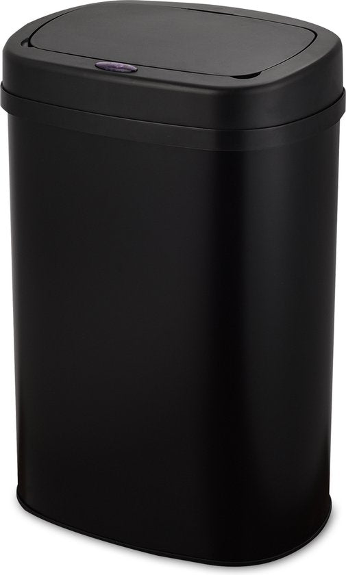 Bayt Poubelle - Poubelle 60 litres - Poubelle avec capteur - Poubelle - Corbeille - Métal - Noir