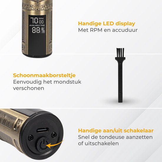 Nuvance - Tondeuse Homme - Affichage LED - Accessoires inclus - Tondeuse Barbe et Tondeuse Homme - Usb C Rechargeable - Tondeuse