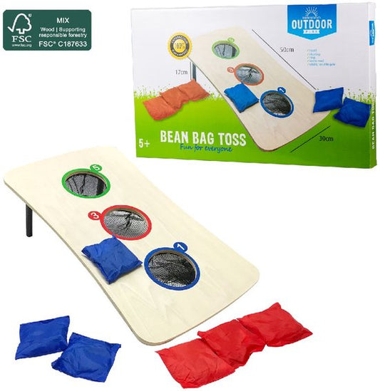 Jeu de lancer « Outdoor Play » avec sac à fentes – Jouet en bois certifié FSC