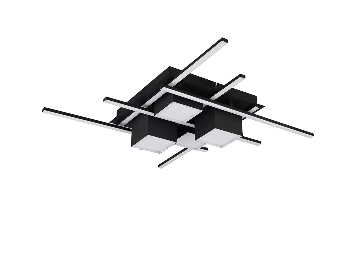 Plafonnier Trio Roger - LED - variateur intégré - Noir 40 cm