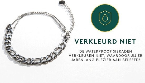 Laura Ferini Ladies Bracelet Prego Silver - Bracelet à maillons en argent - plaqué or blanc 18K - Bijoux - Accessoires - Bijoux - Bracelet Femme