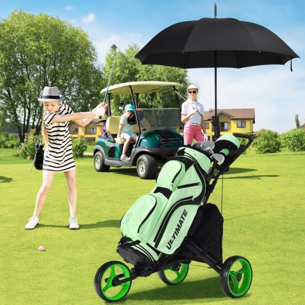 Chariot de golf à 3 roues Chariot de golf à pliage rapide Chariot de golf à pied Support de sac de golf Chariot de golf pour clubs de golf Chariot de golf