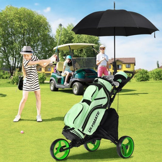 Chariot de golf à 3 roues Chariot de golf à pliage rapide Chariot de golf à pied Support de sac de golf Chariot de golf pour clubs de golf Chariot de golf