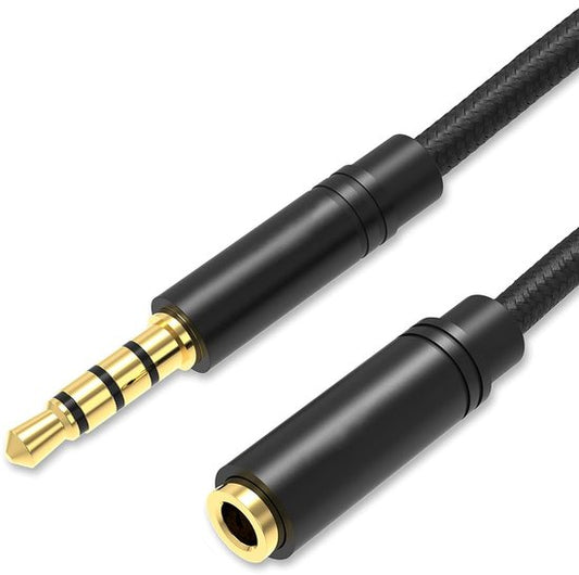 Qost - Câble d'extension audio - 3 mètres - femelle vers mâle - Aux / 3,5 mm - Mini Jack Headset Stereo Cable - Câble d'extension