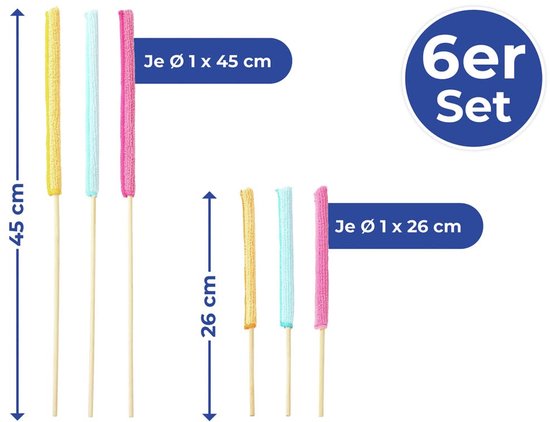 Kit de nettoyage pour interstices Maximex en microfibre, 6 pièces - 1 x 45 x 1 cm