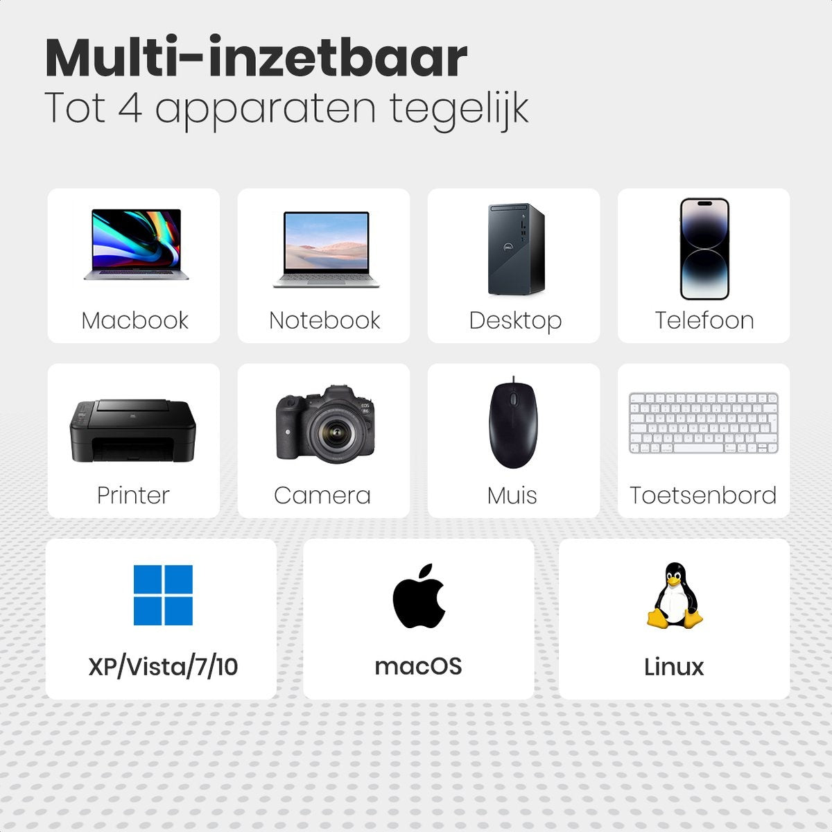 Auronic USB Hub 3.0 - Répartiteur USB avec 4 ports - avec alimentation - 5 GBP - Indication LED - Noir