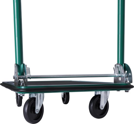 VONROC - TT502XX Chariot à plate-forme - Pliable - max 150kg - Vert - 73x47x82 cm