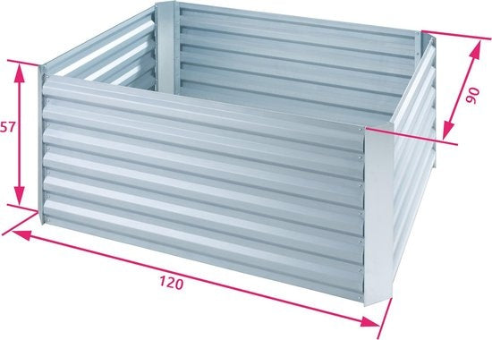 tectake - Jardinière haute Salvia galvanisée - 403446