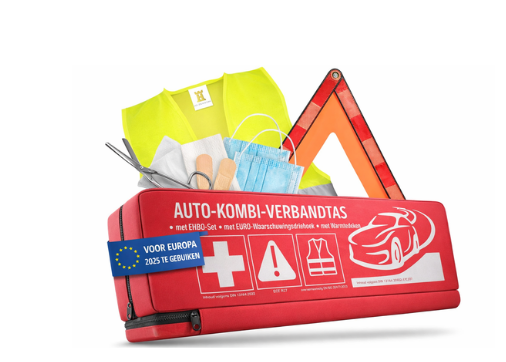 HELDENWERK Car combi bag (3 en 1) selon la norme actuelle 2026 - y compris triangle de signalisation, gilet de sécurité - kit de premiers secours triangle de signalisation kit de premiers secours pour voiture DIN 13164:2022 (conformément au code de la rou