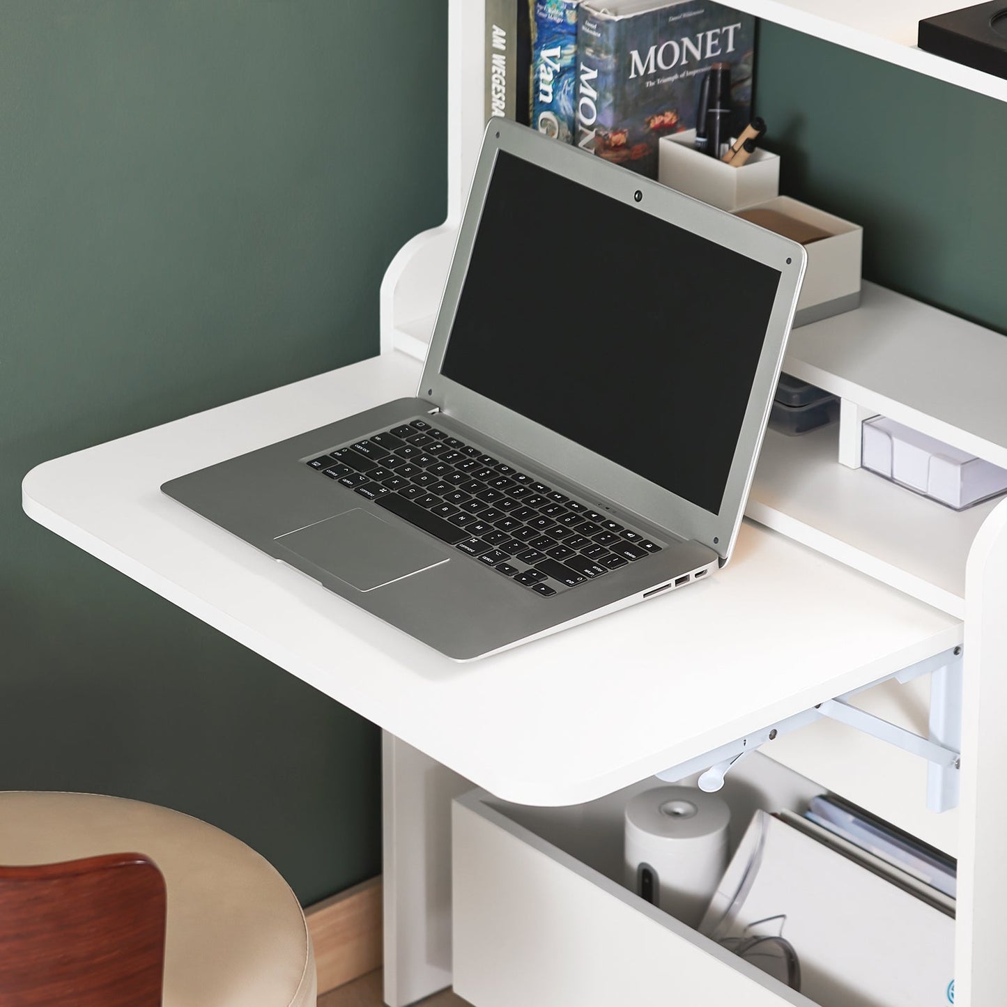 Bureau pliant - SoBuy - FWT105-W - 64 x 62 x 98 cm - Blanc