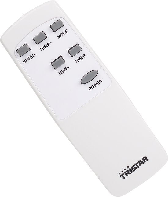 Climatiseur mobile Tristar AC-5477 7 000 BTU – Climatiseur, ventilateur et déshumidificateur 3-en-1 – Pour des pièces jusqu'à 25 m² – Minuterie – Blanc
